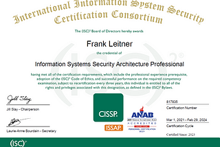 CISSP-ISSAP: My summary