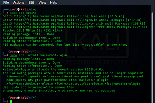 How to enable root login on Kali Linux