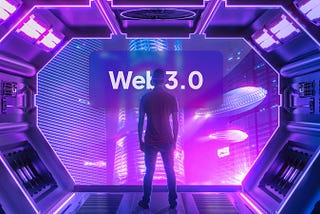 Stock image for web 3.0 in cyberpunk style