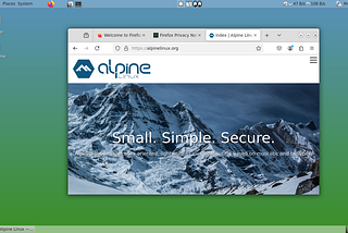 Alpine Linux test drive