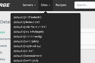 Clean up Laravel Forge default sites