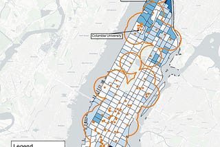 Proximity of Low-wage Workers to Colleges or Universities in Manhattan and Brooklyn