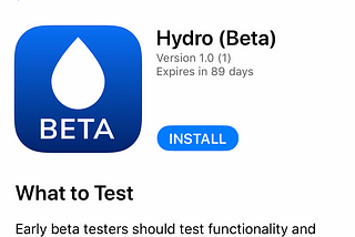 Hydro App Beta Testing has Begun!