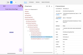 Flutter Support debug id for a Quality Assurance (QA) automation