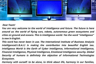 Future of Intelligence is around us!