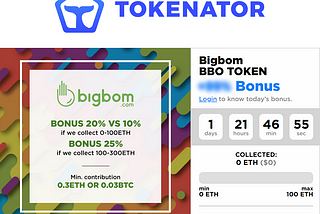 🐳 Join Bigbom ICO with up to 25% Bonus on BBO Tokens — Only on Tokenator! 🐳