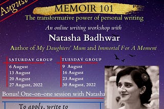 Memoir 101 — The transformative power of writing