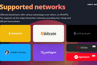 Supported blockchain networks.