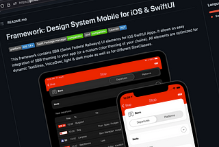 SBB Design System Mobile and ML frameworks are now OpenSource
