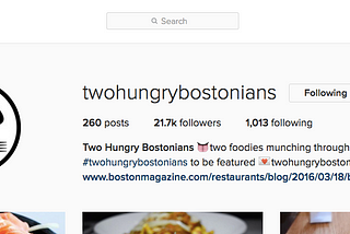 Looking at Food Bloggers in Boston via @TwoHungryBostonians as Accidental Influencers