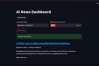 Build Your Own Latest AI News Feed with Python and Streamlit