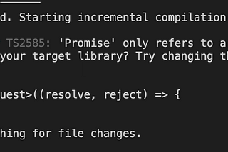 Promise only refers to a type error: how to solve it?