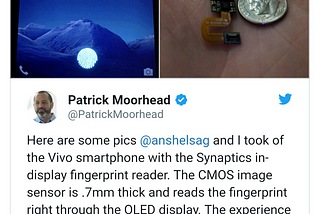Synaptics’ On-Screen Sensor is Going to Be on…Vivo?