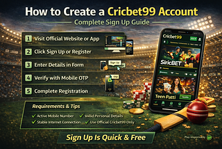 How to Create a Cricbet99 Account — Complete Sign Up Guide