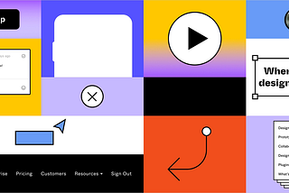 Showcase image of abstract design system elements