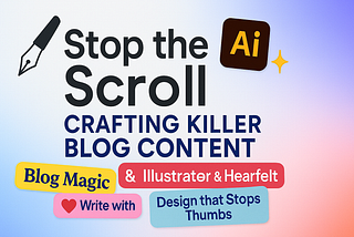 Stop the Scroll: Crafting Killer Blog Content with Illustrator & Heartfelt Words