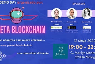 WE FINANCE en el evento “Planeta Blockchain” en Málaga