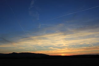 Sky at the horizon during sunset