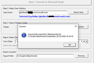 Export email attachments from Exchange Online mailboxes using Microsoft Graph