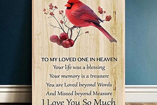 TREND Cardinal to my loved one in heaven poster