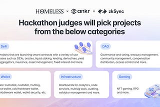 The Prize-Packed Ankr, zkSync, and Homeless Ventures Hackathon Awaits!