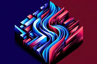 An artistic representation of the battle between GIGA indexer and Indexceptional using abstract geometric shapes