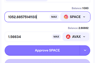 How to add liquidity on Trader Joe? (to get SPACE-AVAX LP tokens on Avalanche C-Chain)