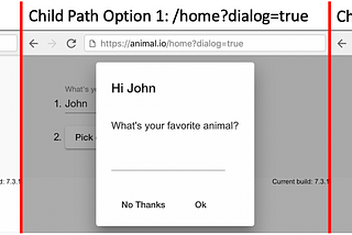 Routing to Angular Material Dialogs