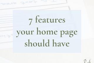 7 features your home page should have