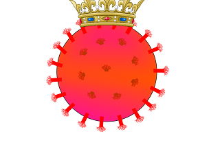 Drawing of COVID-19 surface with crown