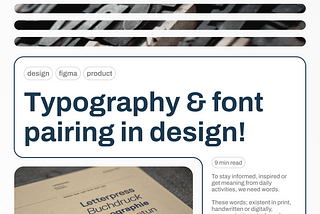 Typography & font pairing in design