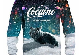 Snow Cat Cocaine Everywhere Sweatshirt