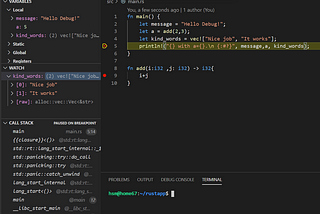 Debugging Rust code on WSL2