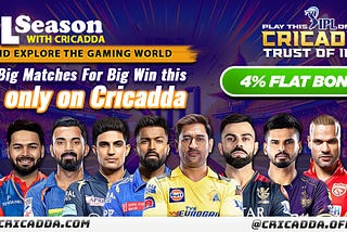 JOIN IPL SEASON WITH CRICADDA AND EXPLORE THE GAMING WORLD