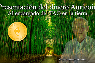 Presentación del dinero Auricoin Al encargado del TAO en la tierra