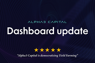 The Alpha3 Dashboard is here (v0.1 beta)