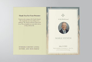 TEMPLATES FOR FUNERAL PROGRAMS