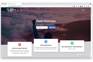 Trends: Open Startups