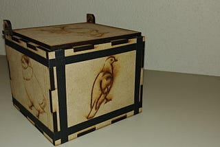 Box with birds on it