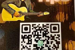 Street artist receive cashless tips directly using a QR code generated on TackPay App
