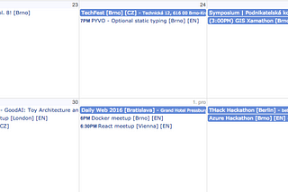 Google Calendar for IT Events