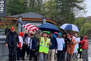 Veteran stops in Highland on his 750-mile journey across New York