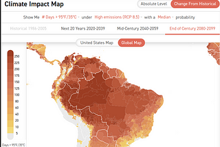 Discover the climate change impact on any place of the world through public interactive tools