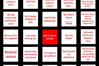Bingo Cards for Racist Bullsh*t in Academia and STEM