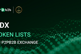 XDX Token Lists on P2PB2B