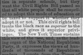 Moaning about Black People: 1870’s News -Blacks to be Treated “Superior” to Whites -Sen.