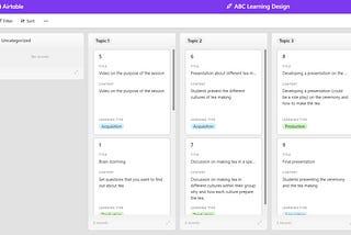 Designing and planning your online course with Airtable