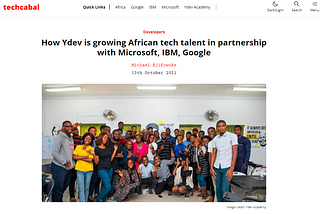 Ydevacademy’s Interview with Techcabal