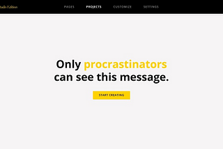 Semplice empty state for procrastinators