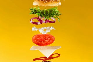 A photo of a hamburger.